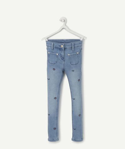 Jeans radius - SKINNY STONEWASHED JEANS WITH EMBROIDERED EYES