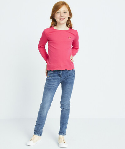 Jeans radius - SLIM JEANS WITH A FADED EFFECT AND SEQUINNED DESIGNS.