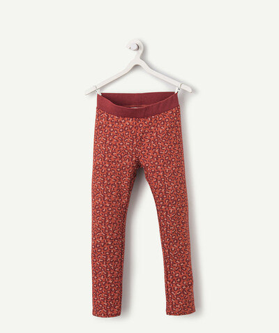 Trousers - jogging pants radius - RED AND PINK LEOPARD PRINT TREGGINGS