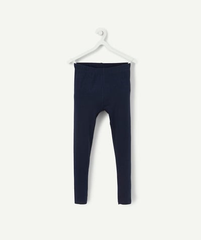 Spodnie - spodnie dresowe Rayon - GRANATOWE LEGGINSY