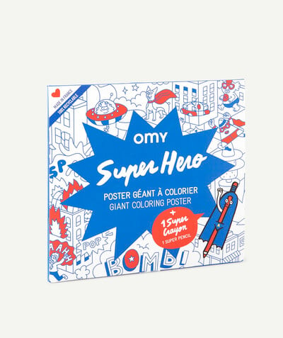 Girl radius - OMY® - XXL SUPER HERO COLOURING POSTER WITH A SUPER PENCIL