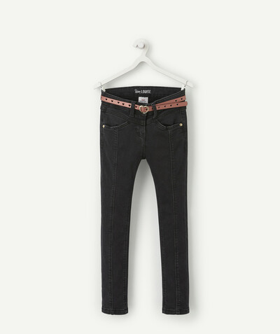 Jeans radius - LOUISE BLACK SKINNY JEANS WITH A SPARKLING BELT