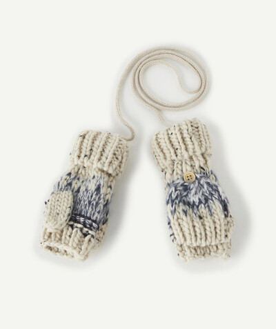 Accessories radius - GREY AND BLUE KNITTED MITTS