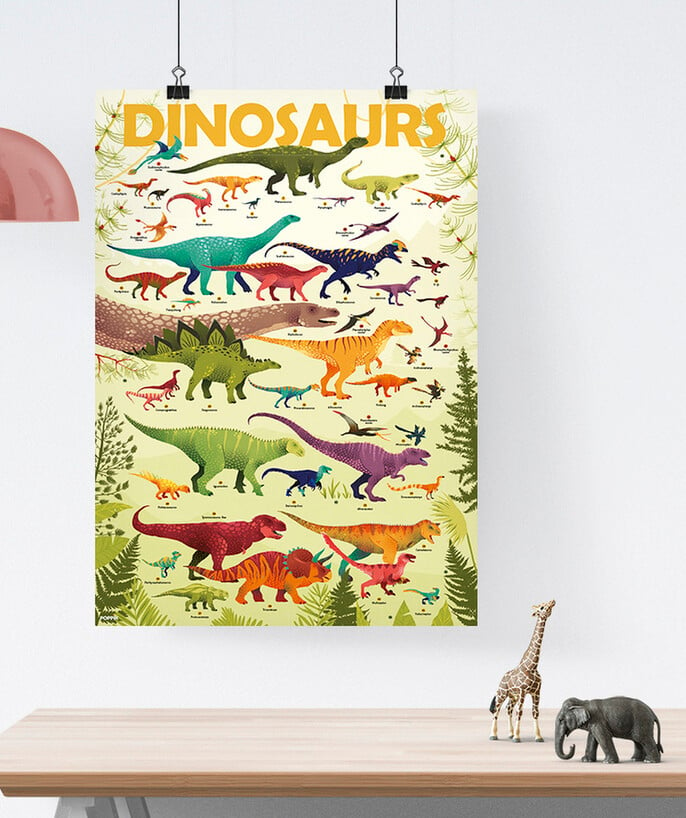Nos marques Eco-responsables Rayon - POPPIK® - LE POSTER DINO AVEC 32 STICKERS REPOSITIONNABLES