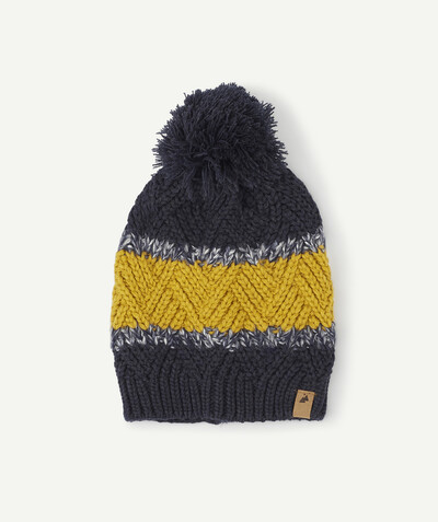 Accessories radius - BLUE AND MUSTARD KNIT HAT