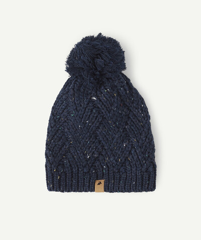 ECODESIGN radius - NAVY BLUE SPECKLED KNITTED HAT