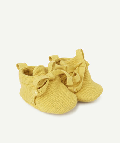 Baby-boy radius - YELLOW SLIPPERS WITH BOWS