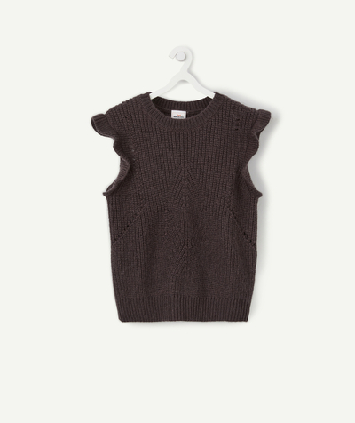 Nice and warm radius - GREY SHORT-SLEEVED SEQUINNED KNITTED JUMPER