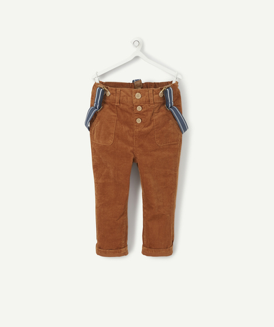 Baby-boy radius - CAMEL TROUSERS IN CORDUROY WITH BRACES