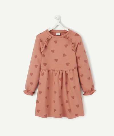 Low prices  radius - PINK FLEECE DRESS WITH PRINTED HEARTS