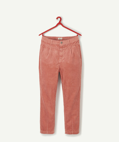 Collection hiver ado fille Sub radius in - PINK RIBBED VELVET TROUSERS