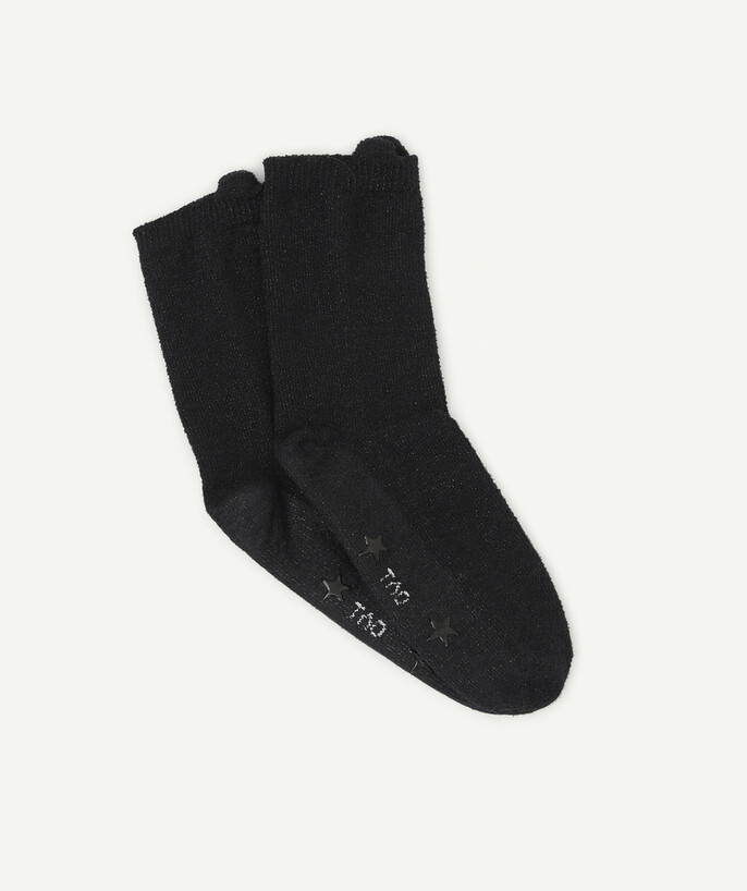 Party accessories Tao Categories - PAIR OF SPARKLING BLACK KNIT SOCKS