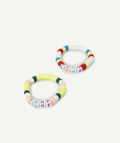 Girl radius - SET OF TWO BRACELETS WITH COLOURED BEADS
