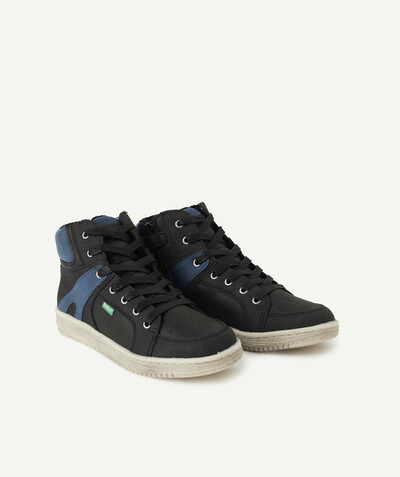 Boy radius - KICKERS� - BLACK LEATHER LACE-UP SHOES