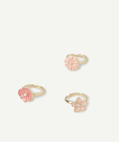 Special occasions' accessories radius - THREE GOLDEN FLOWER RINGS
