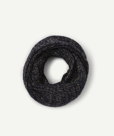 Outlet radius - BLUE AND SILVER KNITTED SNOOD
