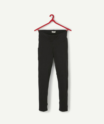 Trousers - Jeans Sub radius in - BLACK ORGANIC COTTON SPORTS LEGGINGS WITH POCKETS