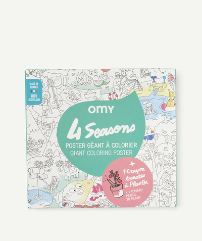 OMY ® radius - GIANT COLOURING POSTER AND PLANTING PENCIL FOR CHILDREN