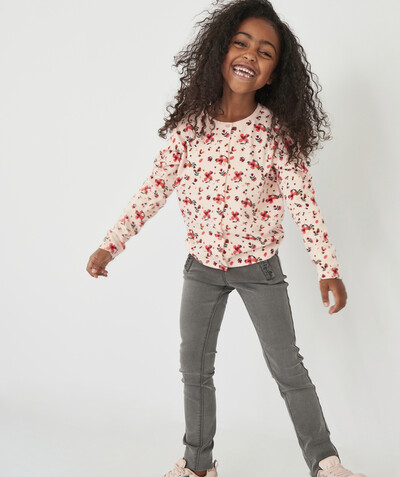 Leggings - Treggings family - GREY TREGGING TROUSERS WITH FRILLED POCKETS