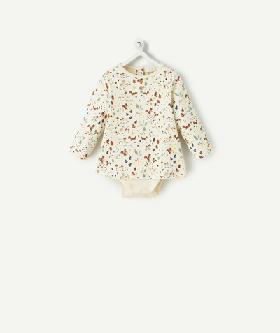 Essentials : 50% off 2nd item* family - NEWBORNS' TWO-IN-ONE FOREST PRINT BODY T-SHIRT