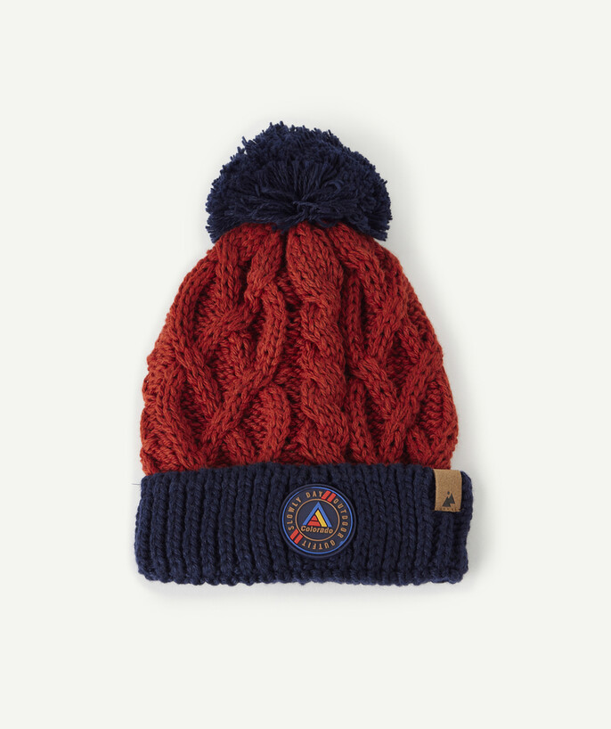 Boy radius - RED AND BLUE KNITTED HAT
