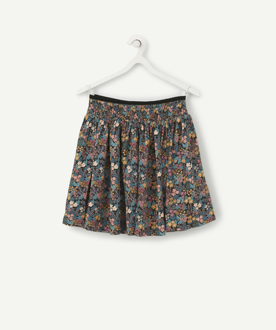 BOTTOMS radius - SHORT AND TWIRLY PRINTED SKIRT IN ECO-FRIENDLY VISCOSE FOR GIRLS