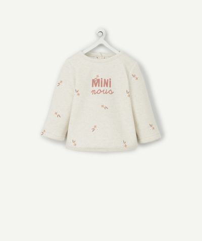 Sales radius - BABIES' SWEATSHIRT IN RECYCLED FIBRES WITH A FLOWER PRINT