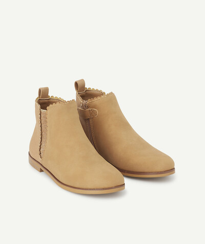Boots radius - CAMEL BOOTS IN IMITATION LEATHER WITH GOLDEN DETAILS
