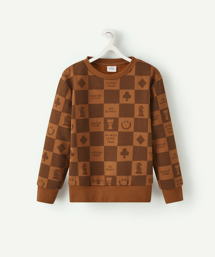 Private sales radius - BOYS' CAMEL CHESS GAME SWEATSHIRT WITH A MESSAGE