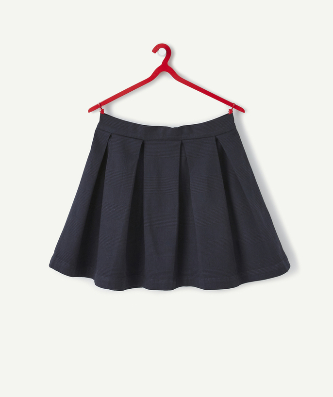 Shorts - Skirt Sub radius in - BLUE CHECKED CIRCLE SKIRT IN COTTON