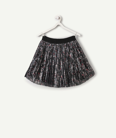BOTTOMS radius - BLACK SKIRT WITH COLOURED SEQUINS