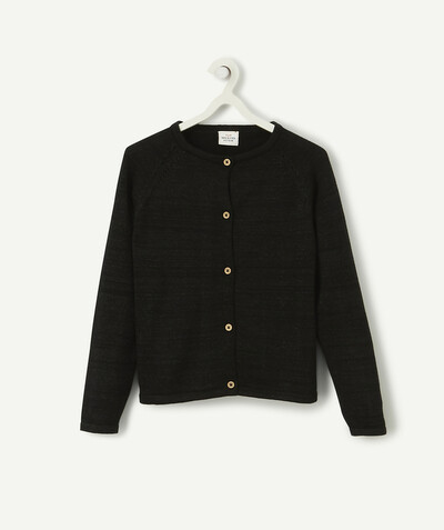 Pullover - Cardigan radius - SPARKLING BLACK JACKET