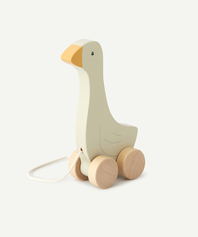 Explore And Learn games and books Tao Categories - WOODEN PULL-ALONG TOY GOOSE FOR BABIES