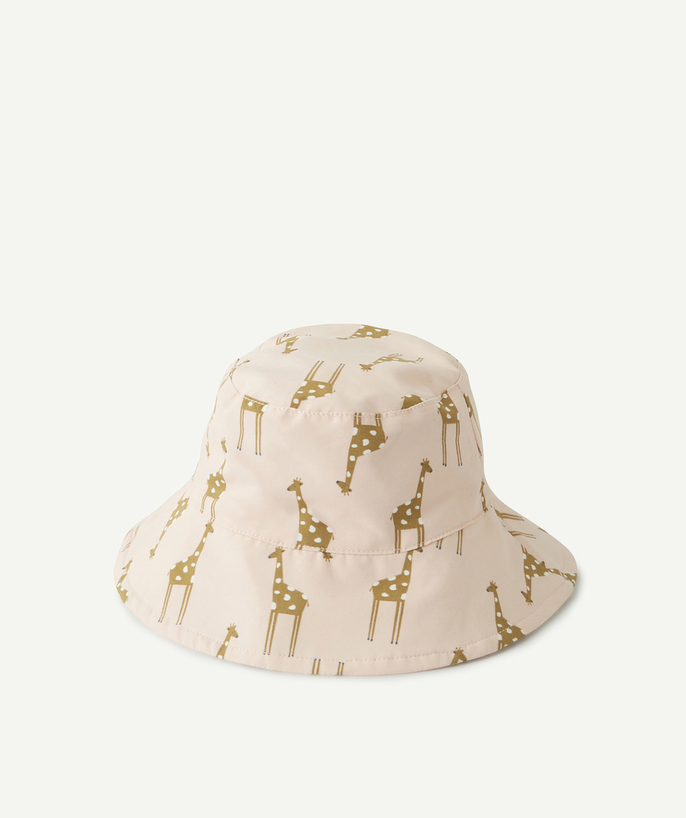 Beach collection radius - BABY GIRLS' REVERSIBLE ANTI-UV GIRAFFE HAT