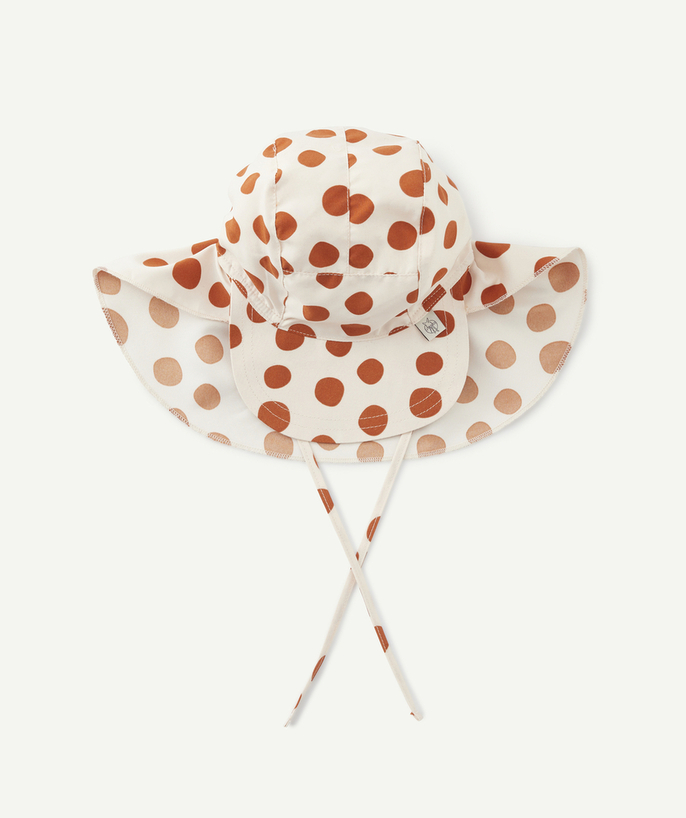 Beach collection radius - BABY GIRLS' NECK PROTECTOR CAP WITH POLKA DOTS