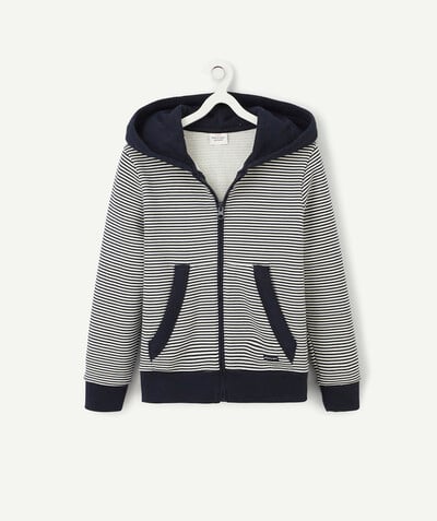 Low prices radius - BLUE AND WHITE STRIPED HOODED JACKET
