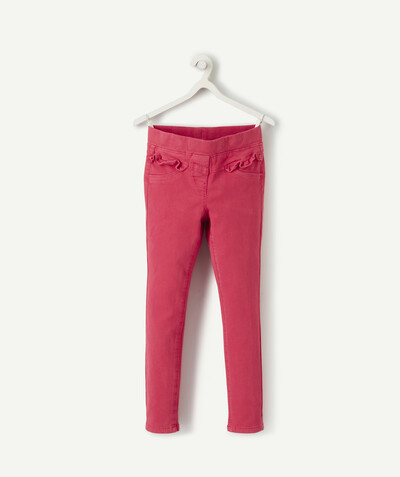 BOTTOMS radius - PINK TREGGINGS WITH FRILLY POCKETS