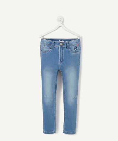 ECODESIGN radius - STRAIGHT BLUE JEANS WITH A DESIGN ON THE POCKET