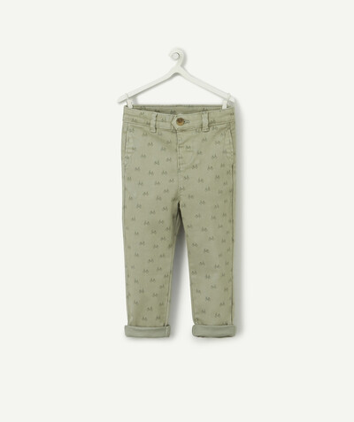 Original Days radius - OLIVE CHINO TROUSERS WITH A BICYCLE PRINT