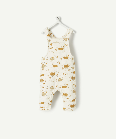 Baby-boy radius - BABIES' DUNGAREES IN RECYCLED FIBRES WITH ANIMAL PRINTS