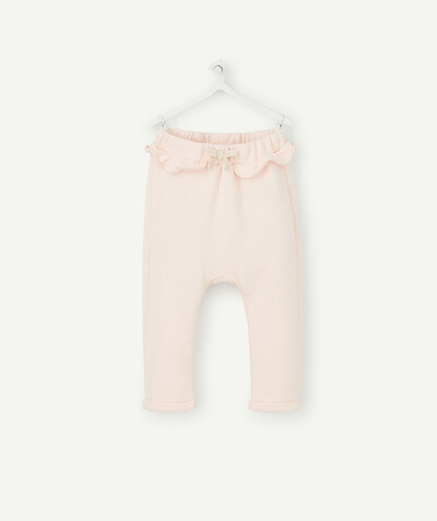 Trousers radius - PINK JOGGING PANTS WITH FRILLS