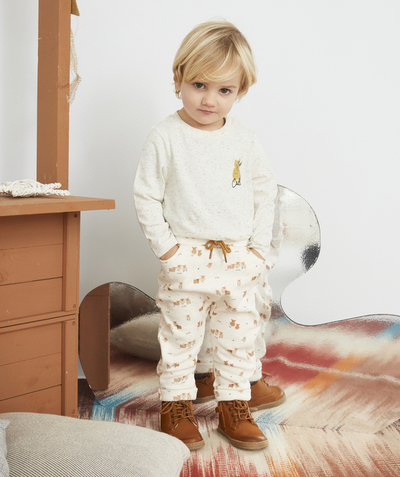 Trousers radius - BABY BOYS' ANIMAL PRINT ALADDIN TROUSERS IN RECYCLED FIBRES