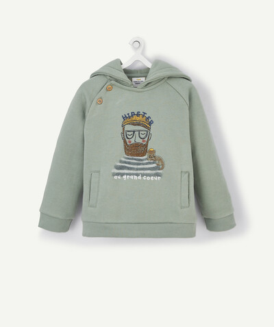 Pull - Sweat Rayon - LE SWEAT À CAPUCHE VERT HIPSTER