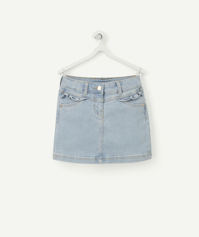 Collection ECODESIGN Rayon - JUPE DROITE FILLE EN DENIM LOW IMPACT