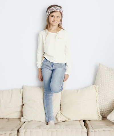Girl radius - LOUISE LIGHT LOU SKINNY JEANS WITH HEART-SHAPED RIVETS