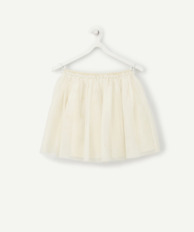 Dress - skirt radius - BABY GIRLS' SHORT TULLE SKIRT WITH GOLD COLOR POLKA DOTS