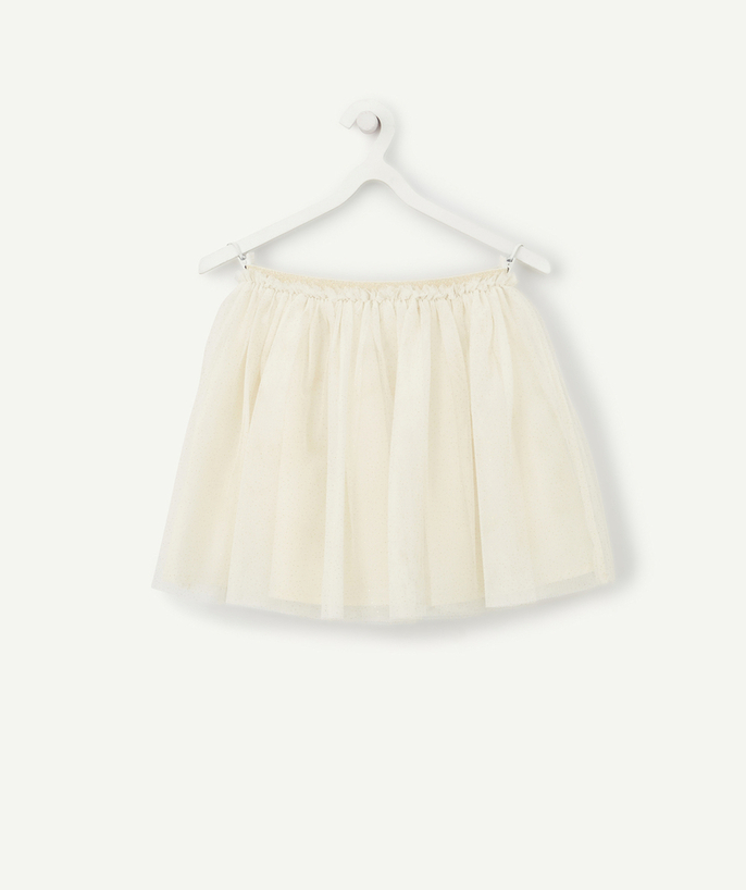 Dress - skirt radius - BABY GIRLS' SHORT TULLE SKIRT WITH GOLDEN POLKA DOTS