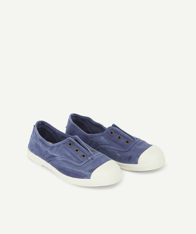 Shoes, booties radius - GIRL'S BLUE CANVAS LOW-TOP TRAINERS