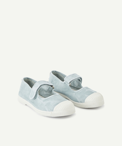 Chaussures, chaussons Rayon - BALLERINES BLEU CLAIR EN TOILE FILLE