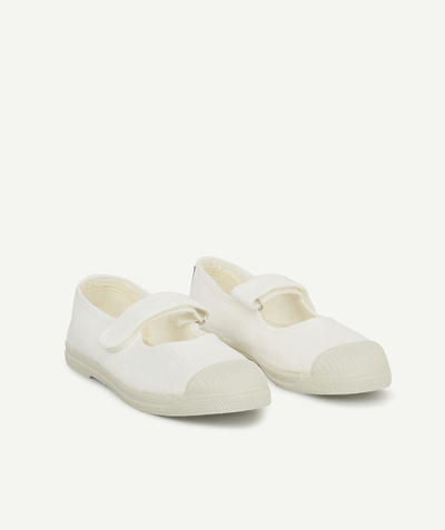 Shoes radius - GIRL'S WHITE CANVAS BALLERINAS
